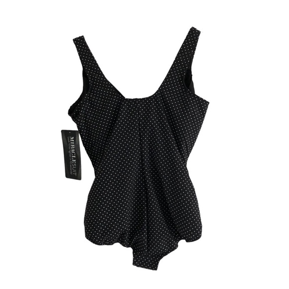 Miraclesuit Black And White Polkadot One Piece Size 20W - Picture 5 of 14